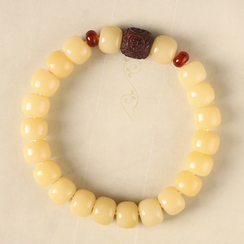 Bodhi Seed Peace Armband mit Fu-Charakterperlen