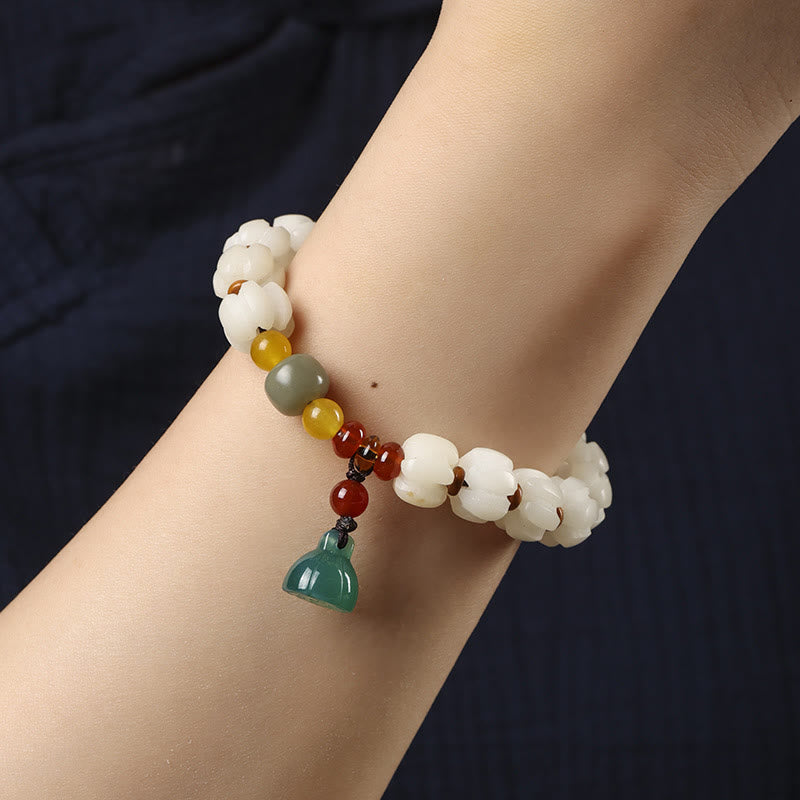 Bodhi Seed Roter Achat Lotus Harmonie Armband