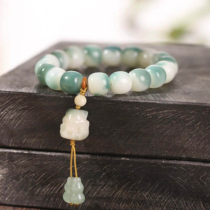 Spirituelles Bodhi-Samen-Armband mit Schutz durch einen neunschwänzigen Fuchs