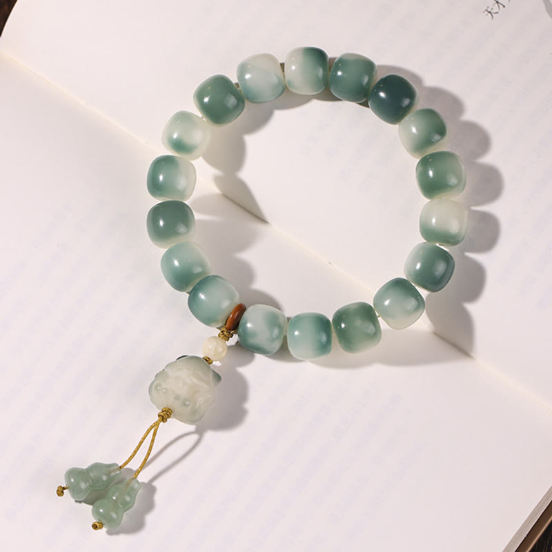 Spirituelles Bodhi-Samen-Armband mit Schutz durch einen neunschwänzigen Fuchs