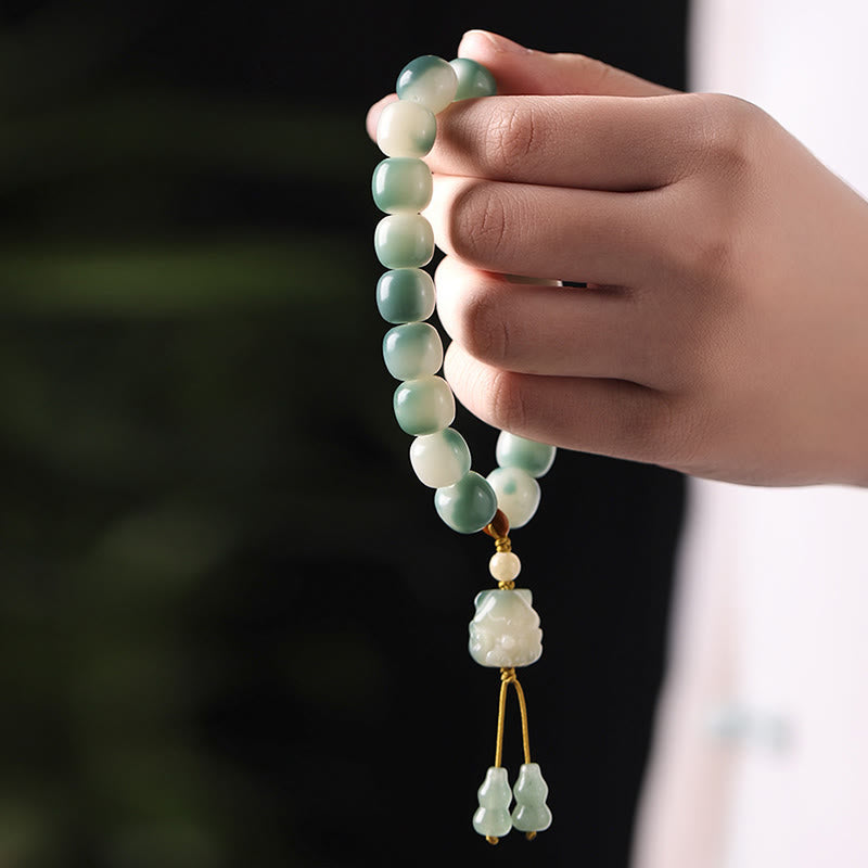 Spirituelles Bodhi-Samen-Armband mit Schutz durch einen neunschwänzigen Fuchs