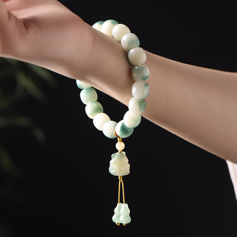 Spirituelles Bodhi-Samen-Armband mit Schutz durch einen neunschwänzigen Fuchs