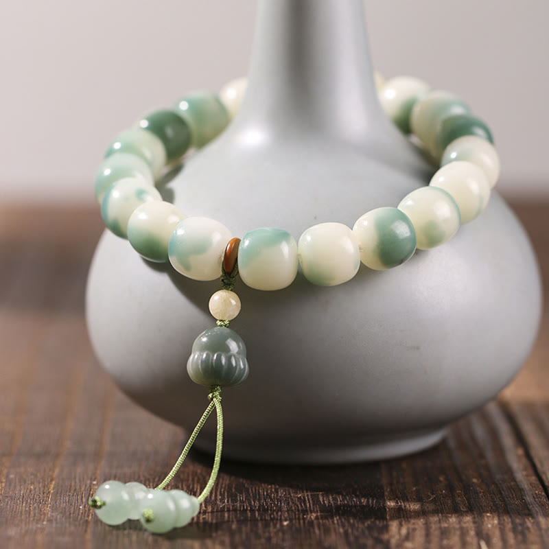 Spirituelles Bodhi-Samen-Armband mit Schutz durch einen neunschwänzigen Fuchs