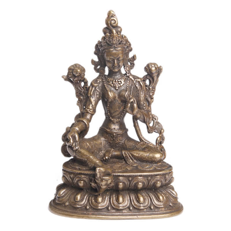 Bodhisattva Grüne Tara Kupferstatue 55,5 mm Ruhe Hoffnung