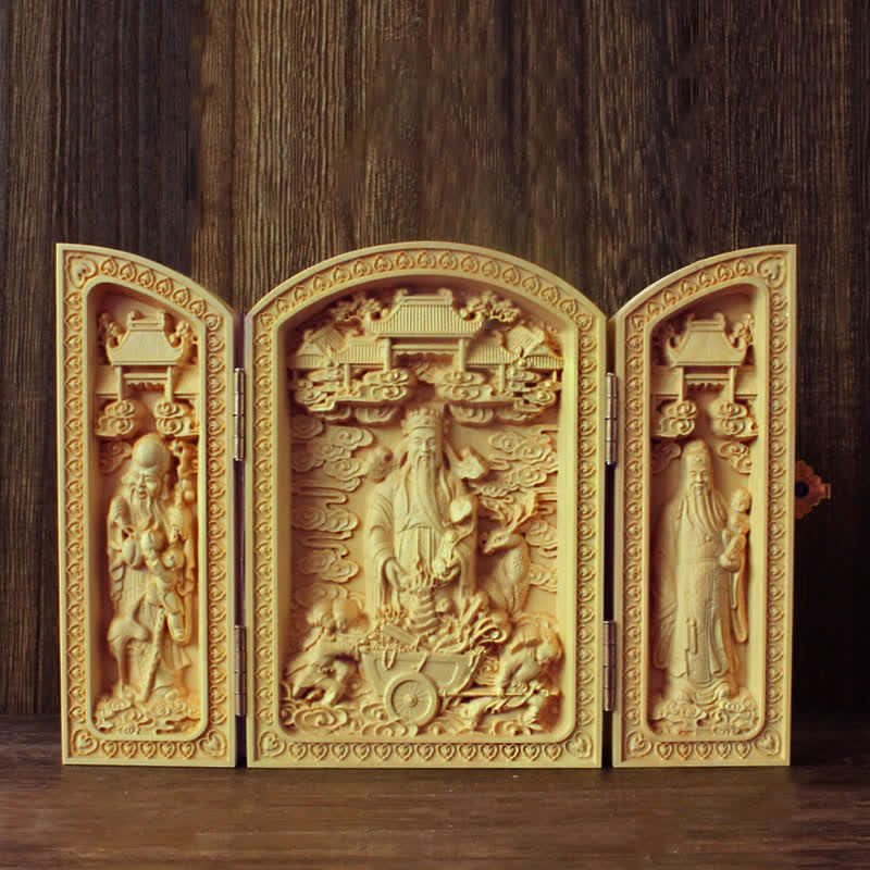 Buchsbaum Tausendarmiger Avalokitesvara Kwan Yin Altardekoration