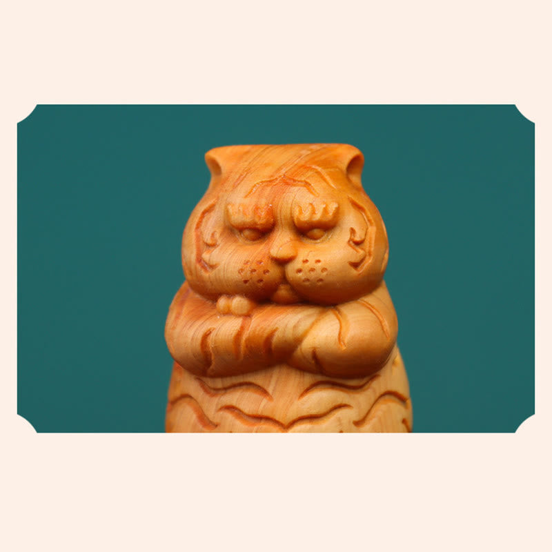 Spirituelle Schreibtischstatuen-Kollektion aus Buchsbaum und Thuja Sutchuenensis