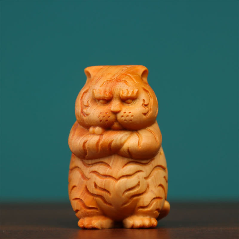 Spirituelle Schreibtischstatuen-Kollektion aus Buchsbaum und Thuja Sutchuenensis