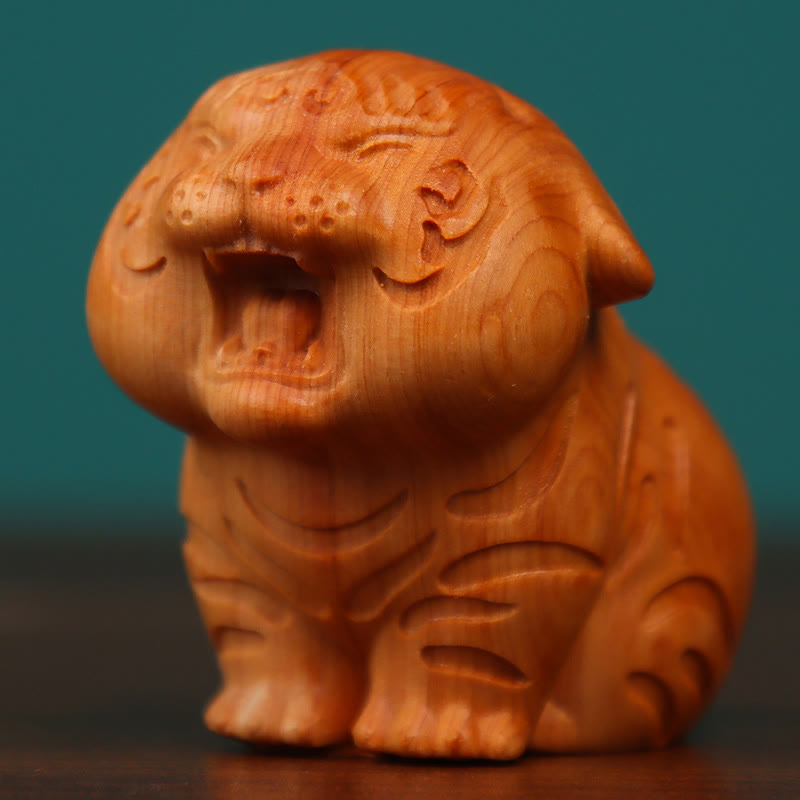 Spirituelle Schreibtischstatuen-Kollektion aus Buchsbaum und Thuja Sutchuenensis