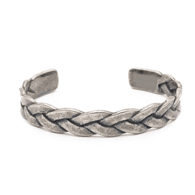Geflochtenes Lederarmband mit Tigerauge-Anhänger