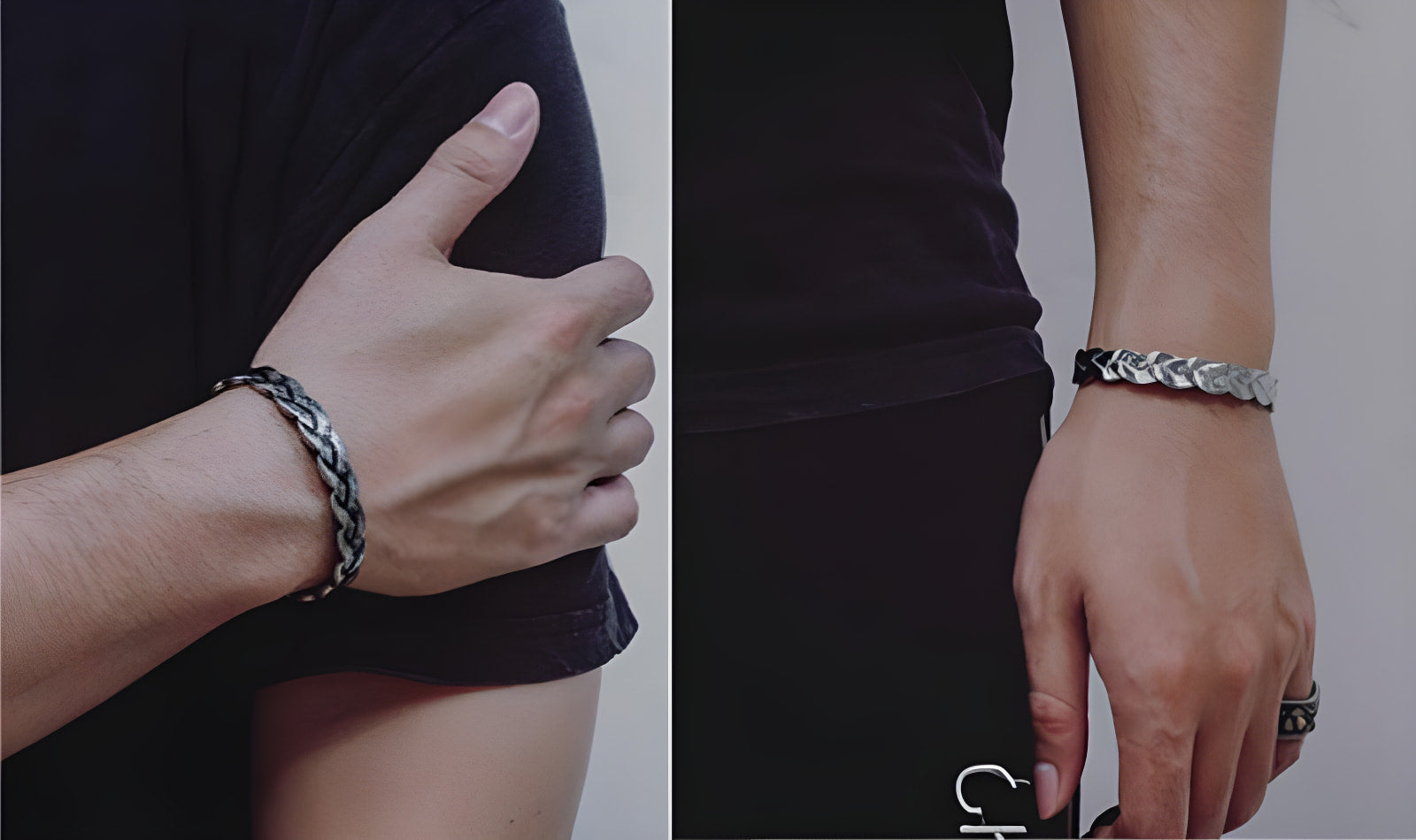 Geflochtenes Lederarmband mit Tigerauge-Anhänger