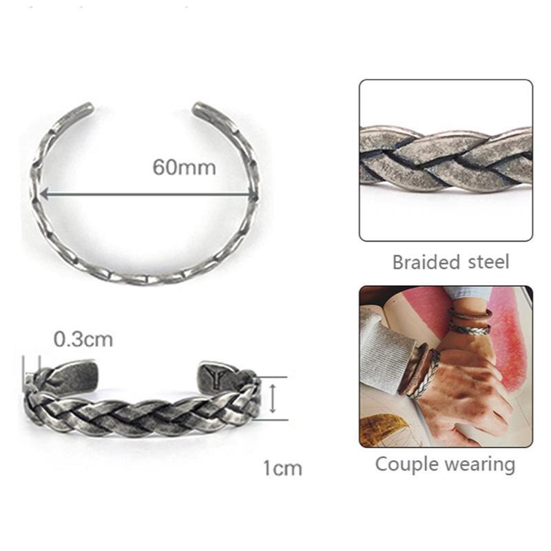 Geflochtenes Lederarmband mit Tigerauge-Anhänger