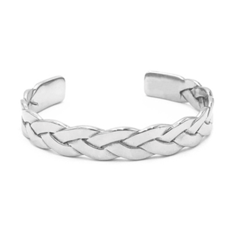 Geflochtenes Lederarmband mit Tigerauge-Anhänger