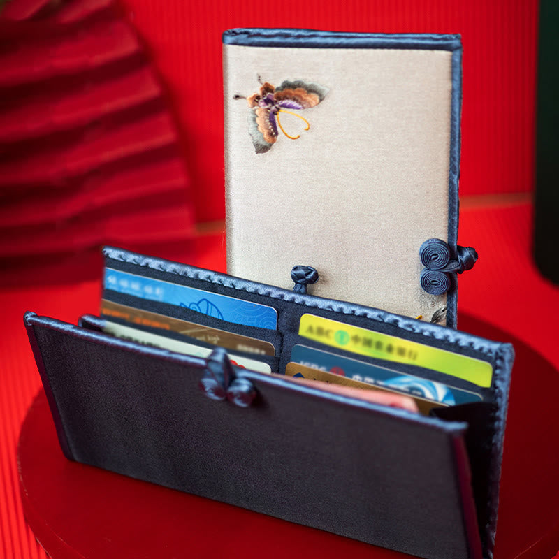 Schmetterling Orchidee Su Stickerei Handtasche 20cm spirituelles Accessoire