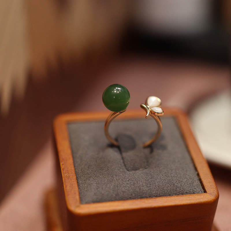 Schmetterling Tridacna &amp; Cyan Jade Calm Schmuckset