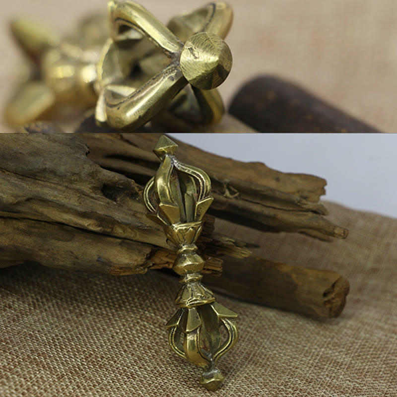 Small Five Prong Vajra Dorje in Copper | Spiritual Strength Symbol