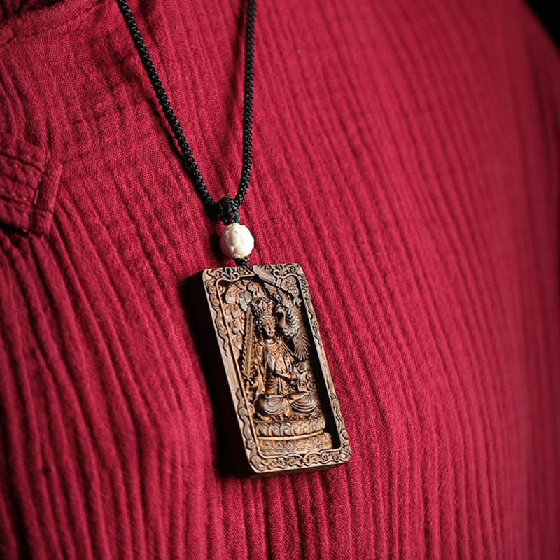 Chinesisches Sternzeichen Adlerholz PiXiu Drache Frieden Halskette Anhänger