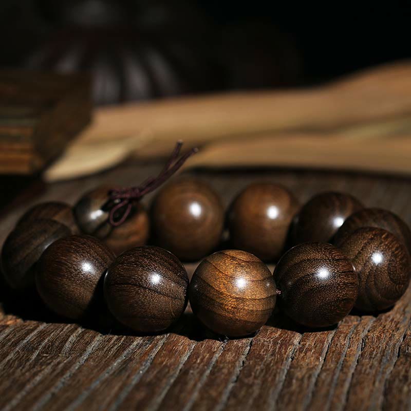 Rare Phoebe Zhennan Wood Spiritual Bracelet 15-25mm Beads