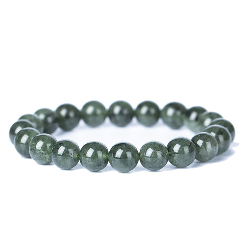8mm Green Crystal Spiritual Bracelet for Wealth & Protection