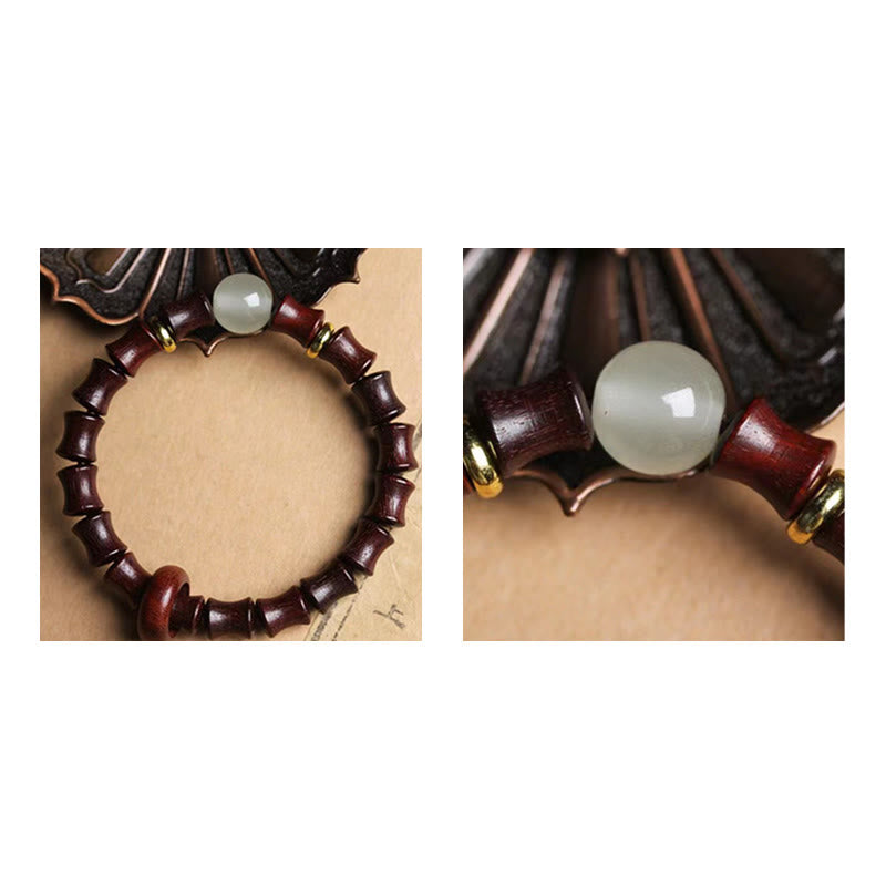 8mm Ebony Wood Peace Bracelet for Meditation & Balance