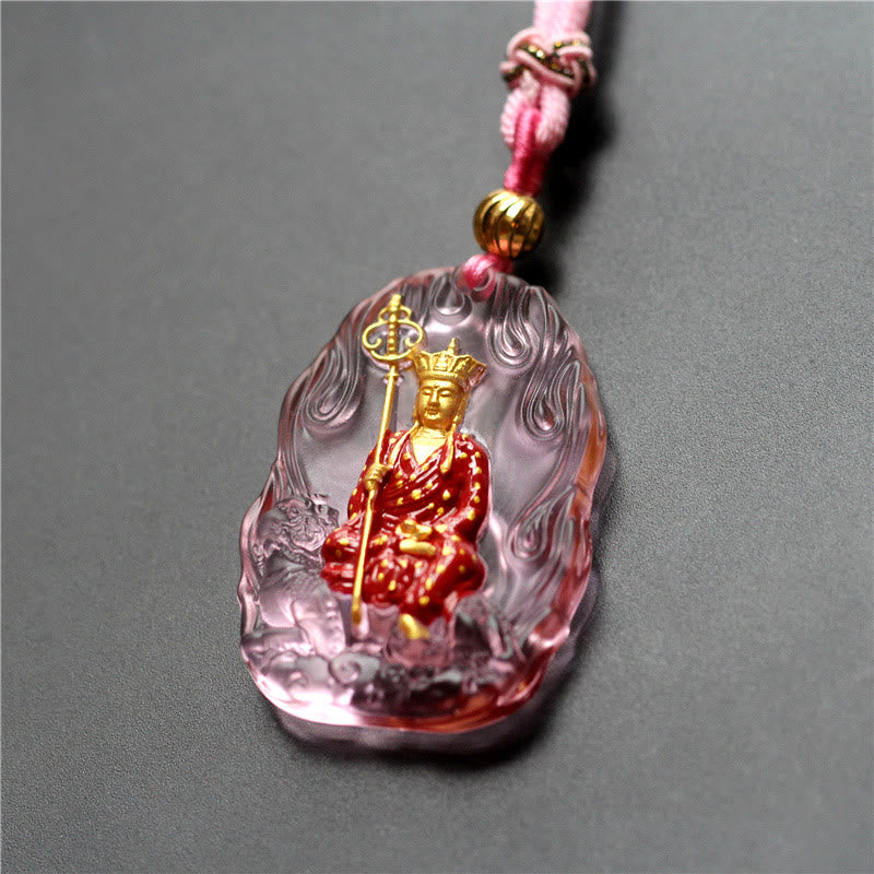 Ksitigarbha Buddha Liuli Crystal Compassion Necklace