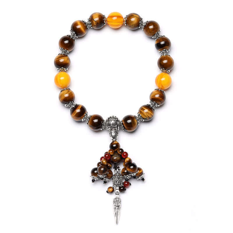 Tiger Eye Dragon Vein Agate Power Healing Bracelet