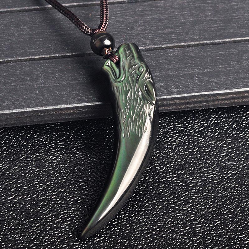 Multi Obsidian Strength Necklace Pendant