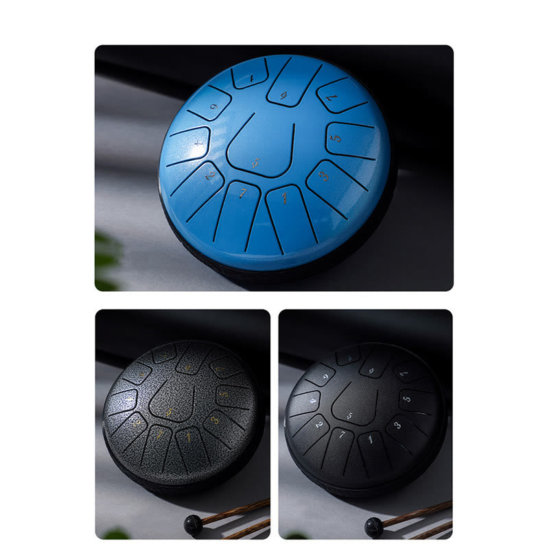 11-Noten-Stahlzungentrommel 6 Zoll Meditations-Lotus-Kit