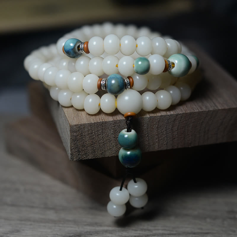 Bodhi Seed Mala-Armband mit 108 Perlen für Ruhe und Schutz