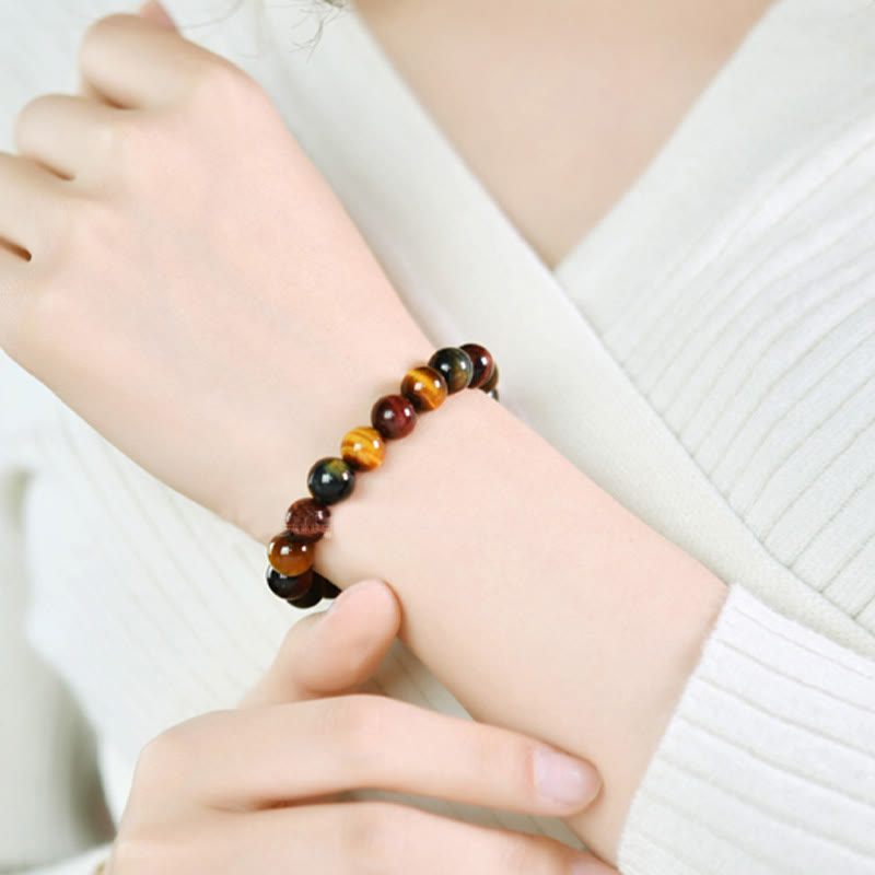 8mm Tiger Eye Bracelet for Positive Protection & Courage