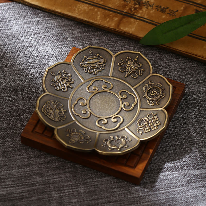 Dragon Incense Burner with Lotus, Phoenix & Eight Auspicious Symbols