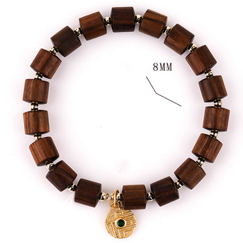 8 mm spirituelles Rosenholzarmband für Wärme und Ausgeglichenheit