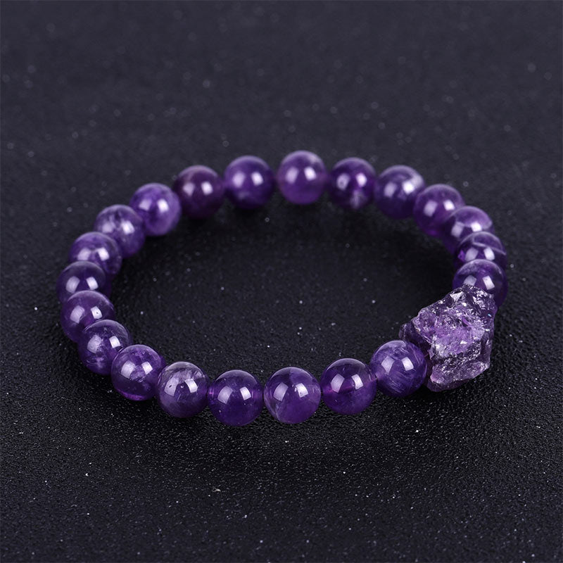 8mm Tiger Eye Amethyst Balance Bracelet
