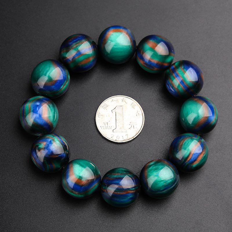Colorful Sea Willow 8mm 108-Bead Mala Bracelet for Prosperity