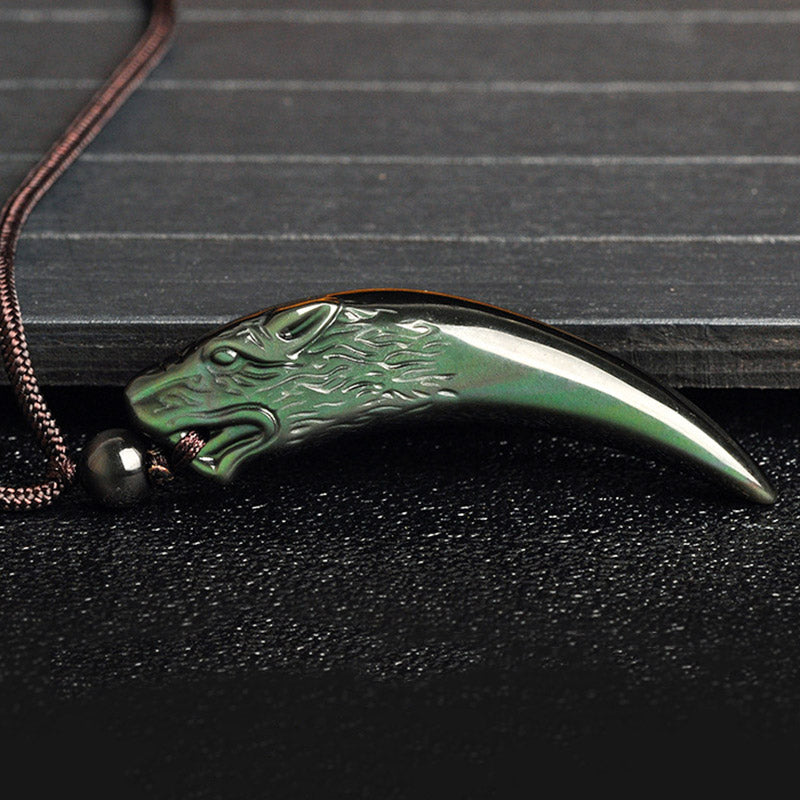 Multi Obsidian Strength Necklace Pendant
