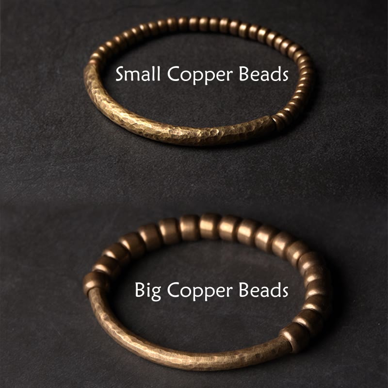 Copper Brass Bead Luck Wealth Spiritual Bracelet