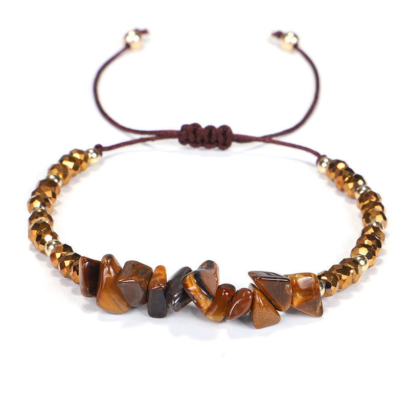 Unisex Amethyst Purify Knit Bracelet with 8mm Healing Stones