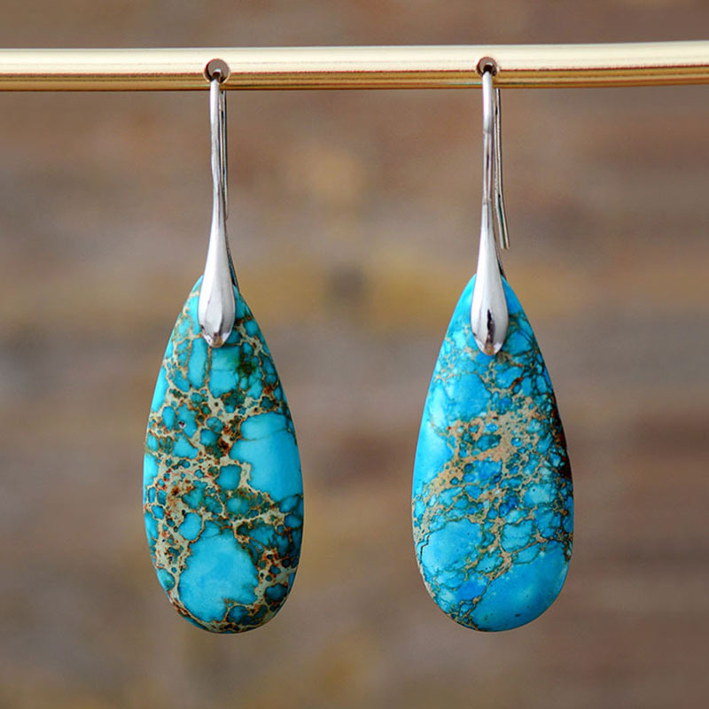 Emperor Stone Spiritual Earrings for Happiness & Balance