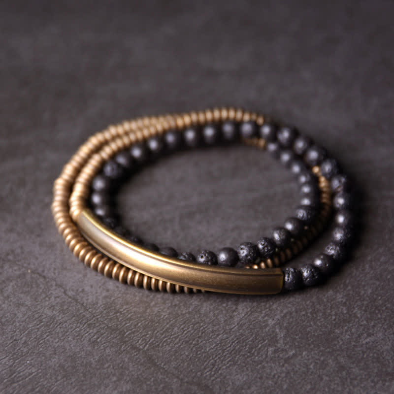 Lava Rock Copper Unisex Spiritual Support Bracelet