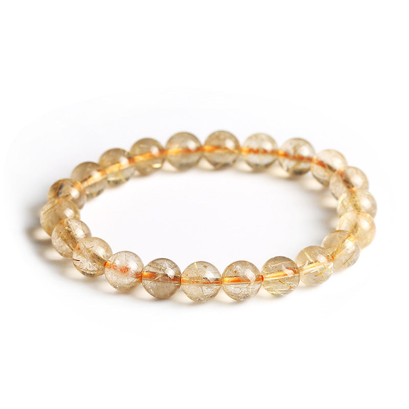 Natural Citrine Bracelet 9mm for Prosperity & Protection