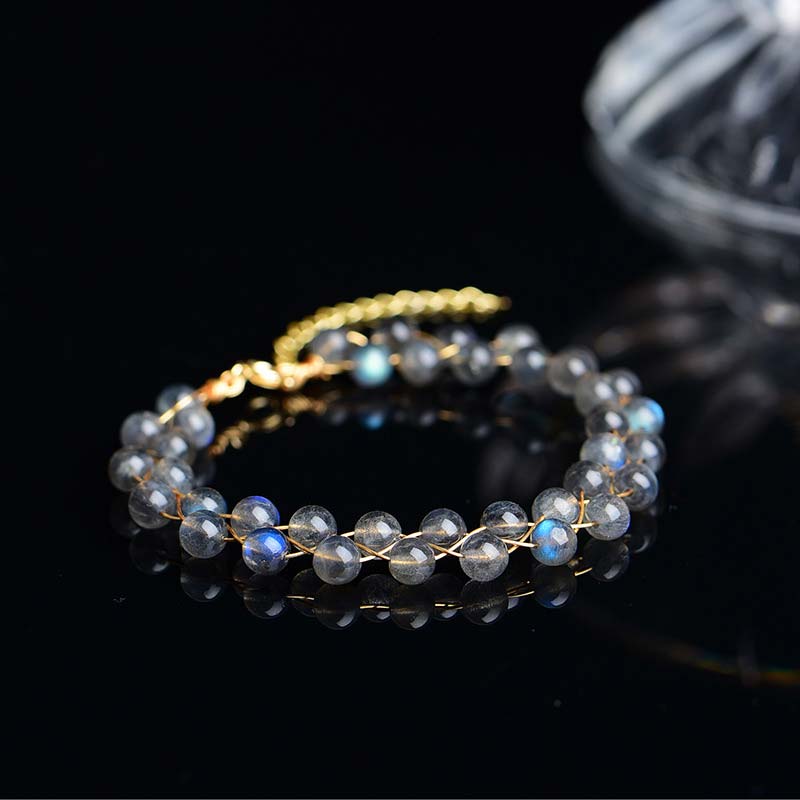Adjustable Natural Moonstone Love Blessing Bracelet