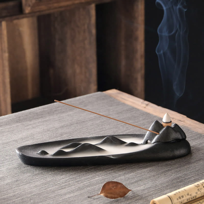 Double Koi Fish Ceramic Incense Burner for Harmony & Healing