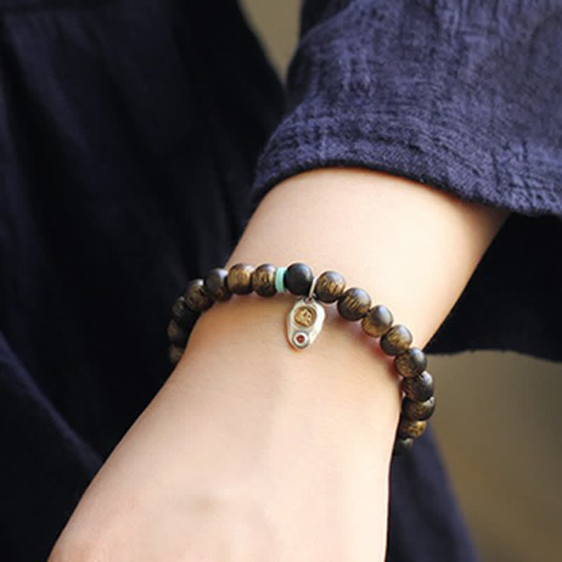 8mm Agarwood Turquoise Balance Strength Bracelet