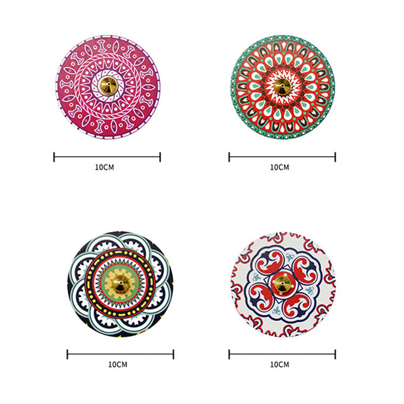 Colorful Pattern Ceramic Incense Stick Burner 10cm