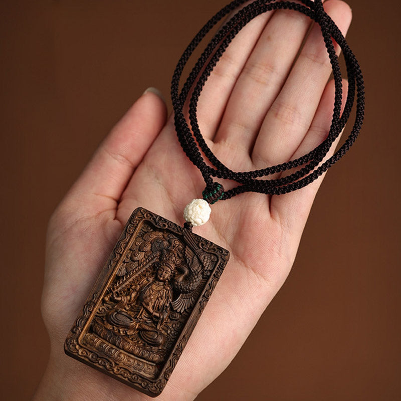 Chinesisches Sternzeichen Adlerholz PiXiu Drache Frieden Halskette Anhänger