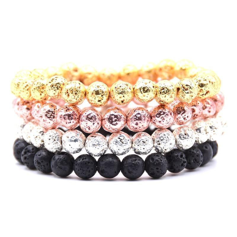 Beruhigendes Lavastein-Chakra-Armband