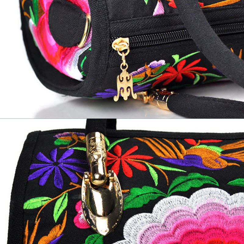 Canvas-Umhängetasche mit beidseitiger Stickerei | Spirituelle Accessoires