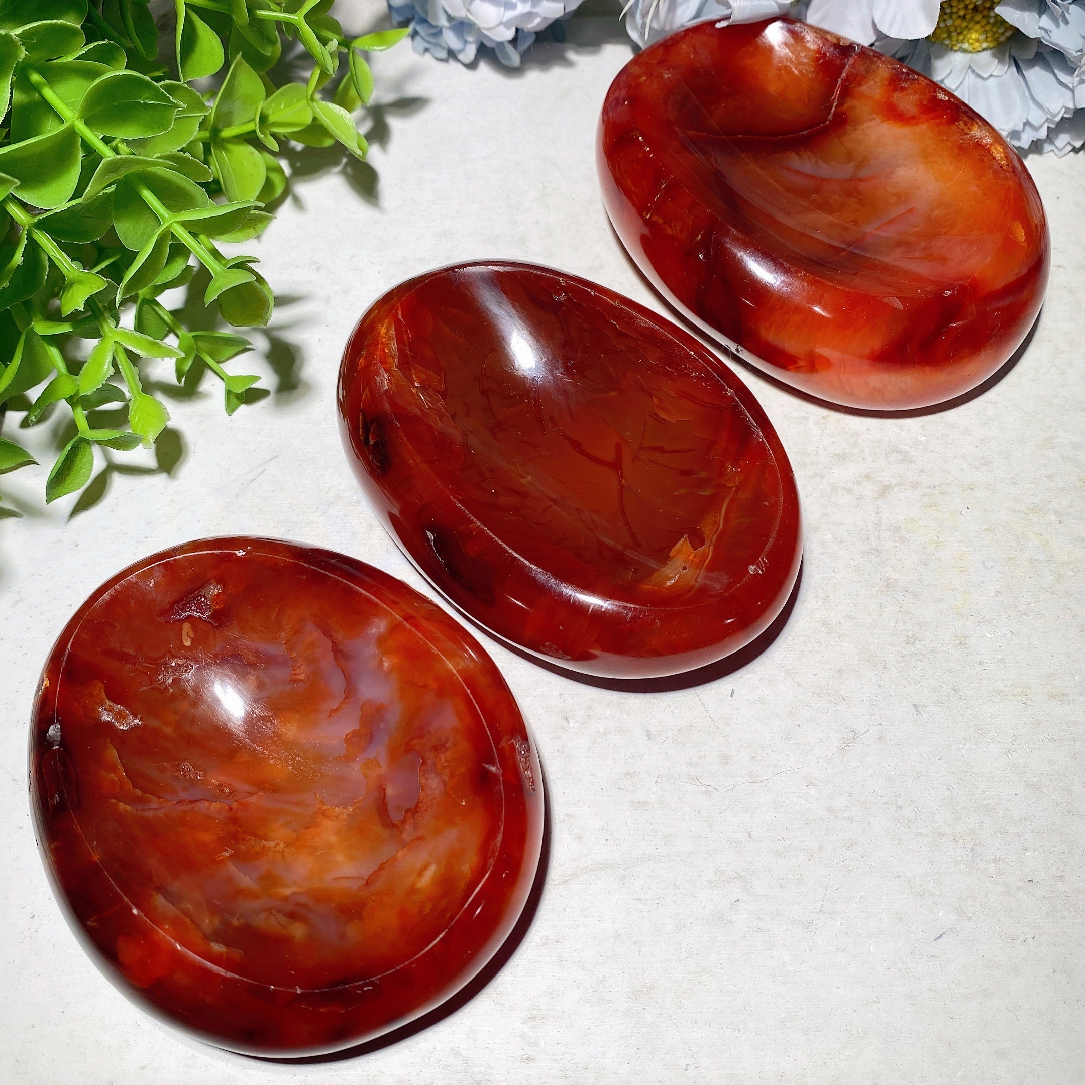 Carnelian Crystal Bowl 3.3-3.8 Inch Healing Carvings