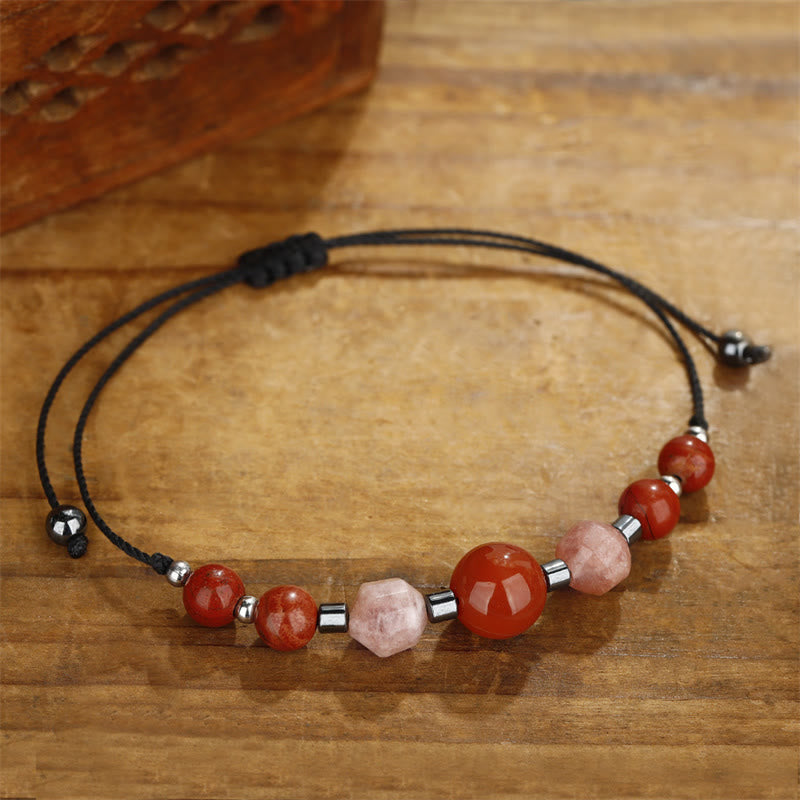 Karneol-Roter-Jaspis-Armband mit positiver Energie