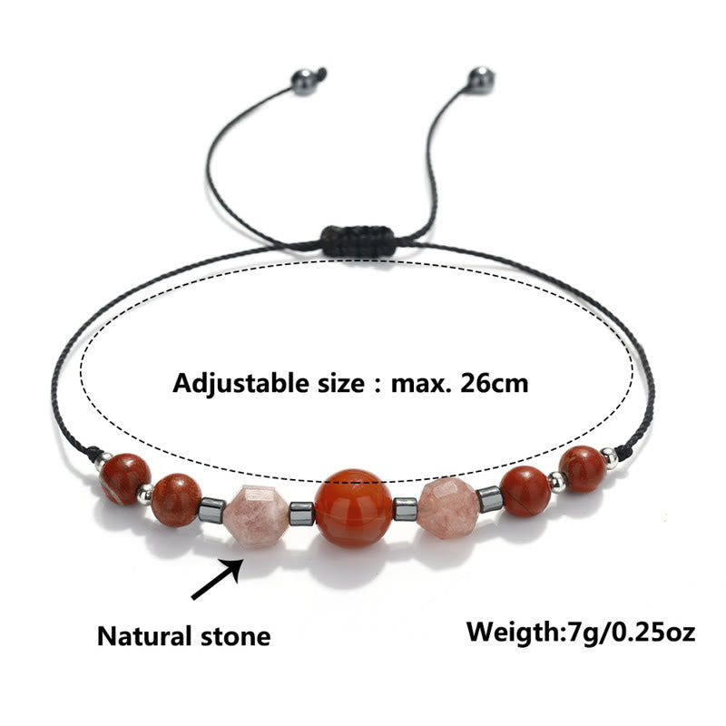 Karneol-Roter-Jaspis-Armband mit positiver Energie