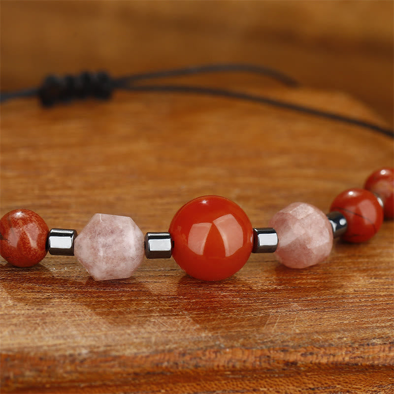 Karneol-Roter-Jaspis-Armband mit positiver Energie